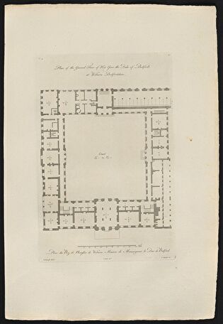 Plan of the Ground Floor of Woburn Abbey, Bedfordshire, the Duke of Bedford's Estate